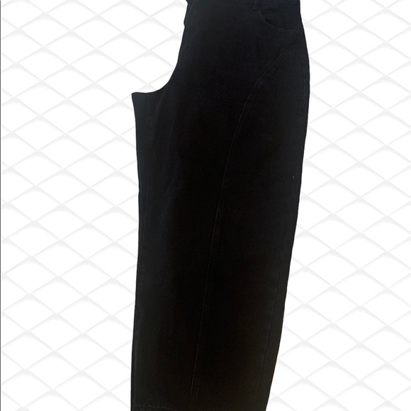 Missguided Plus black wide leg denim jeans. Zip front , 5 pockets . US 16 - Picture 3 of 6